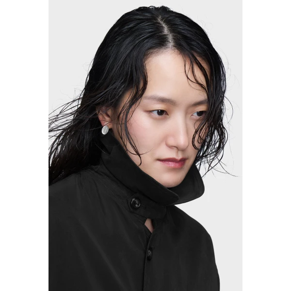 Maison Margiela Peached Trench Coat in Black | Trench Coat | Coveti