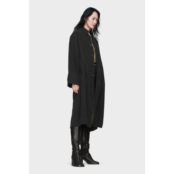 Maison Margiela Peached Trench Coat in Black | Trench Coat | Coveti