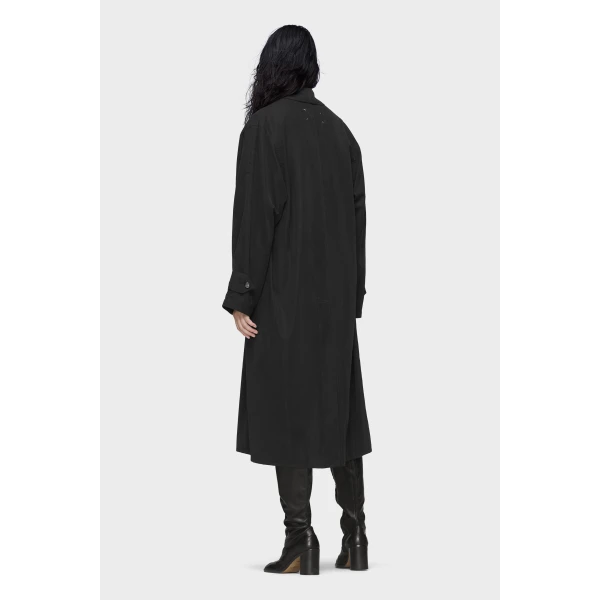Maison Margiela Peached Trench Coat in Black | Trench Coat | Coveti
