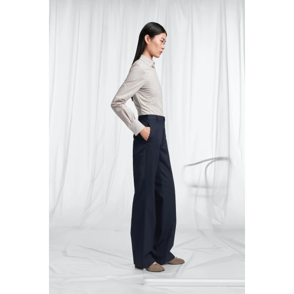 Maison Margiela Pleated Wool Tailored Trousers in Dark Grey | Wide leg pants | Coveti