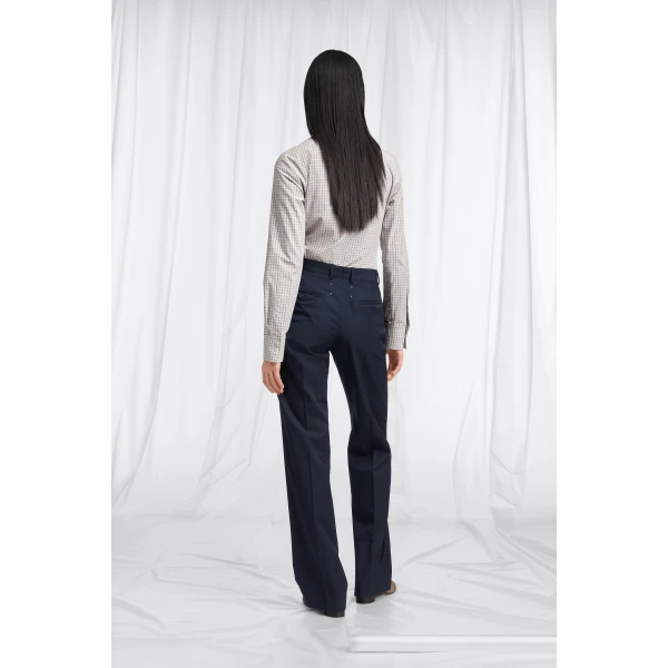 Maison Margiela Pleated Wool Tailored Trousers in Dark Grey | Wide leg pants | Coveti