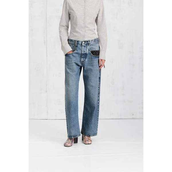 Maison Margiela Pocket Square Jeans in Blue Jeans | Denim | Coveti