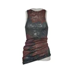 Maison Margiela Printed Draped Top in Mist | Coveti