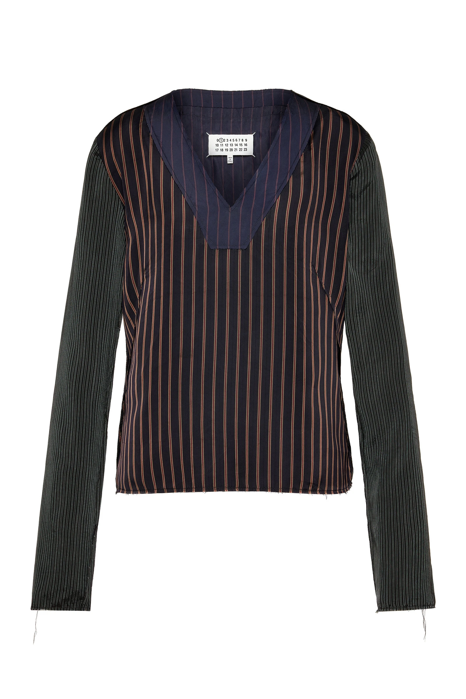 Maison Margiela Printed Long-Sleeve Top in Blue and Black Maison Margiela Printed Long-Sleeve Top in Blue and Black | Coveti