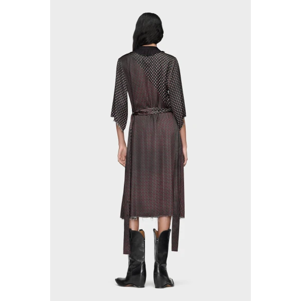 Maison Margiela Printed Midi Shirt Dress in Black | Midi Dresses | Coveti