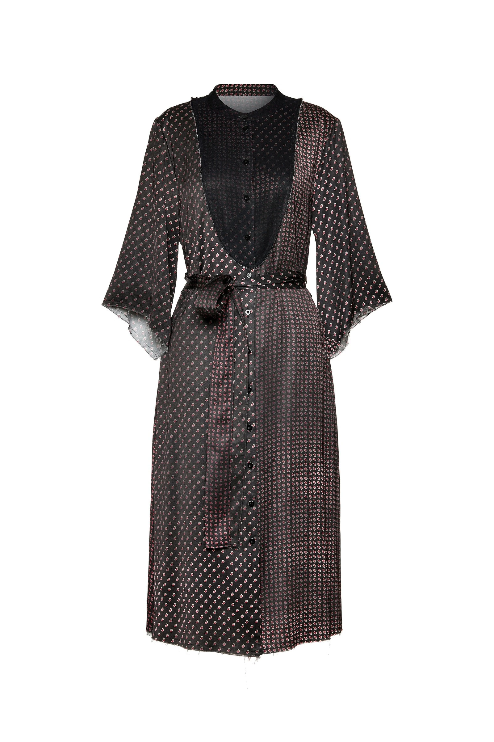 Maison Margiela Printed Midi Shirt Dress in Black Maison Margiela Printed Midi Shirt Dress in Black | Coveti