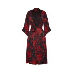 Maison Margiela Printed Midi Shirt Dress in Red | Coveti