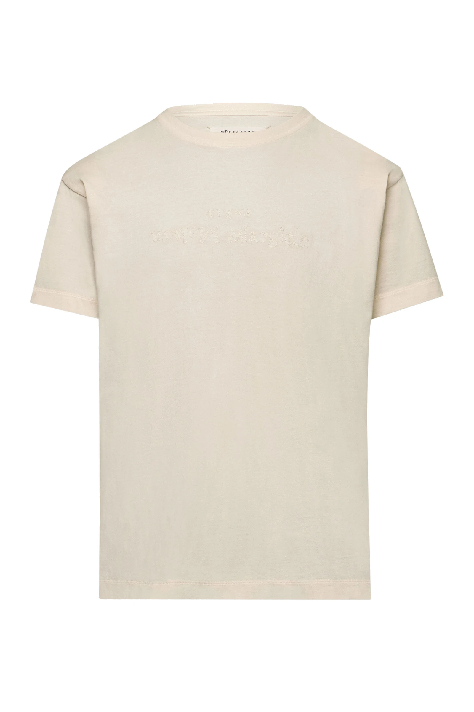 Maison Margiela Reverse Logo T-Shirt in White Maison Margiela Reverse Logo T-Shirt in White | Coveti