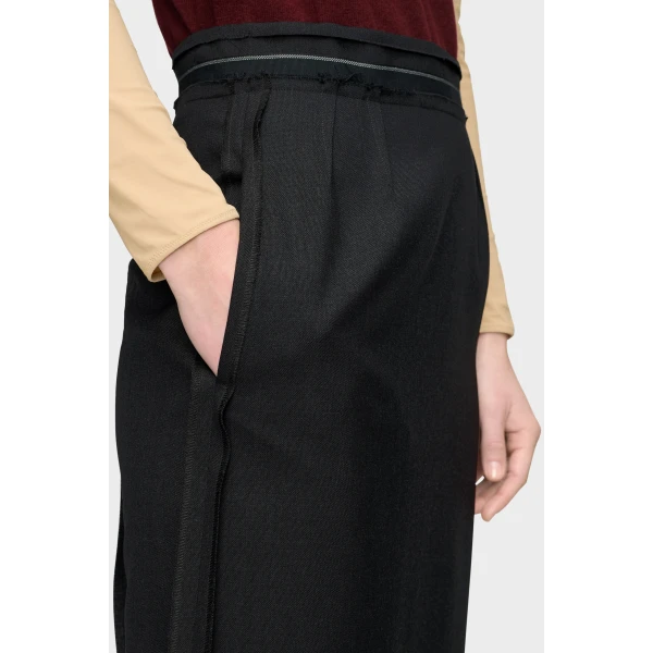 Maison Margiela Reversed Midi Skirt in Charcoal | Midi Skirts | Coveti