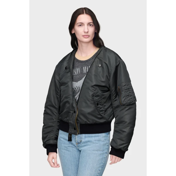 Maison Margiela Reversible Bomber Jacket in Dark Grey | Jackets | Coveti