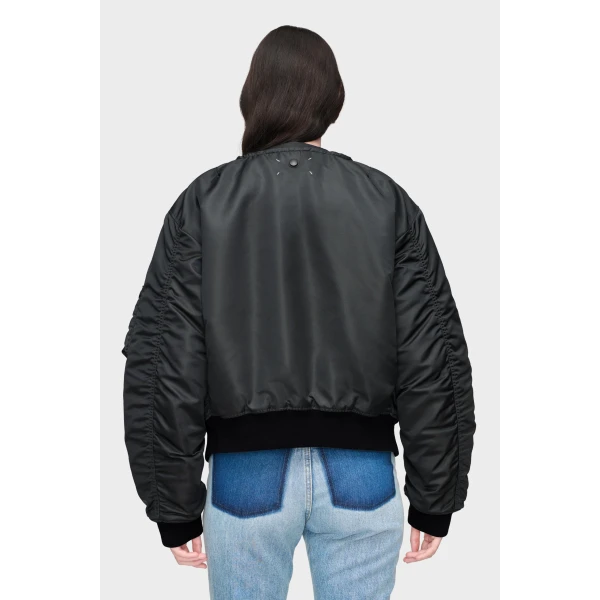 Maison Margiela Reversible Bomber Jacket in Dark Grey | Jackets | Coveti