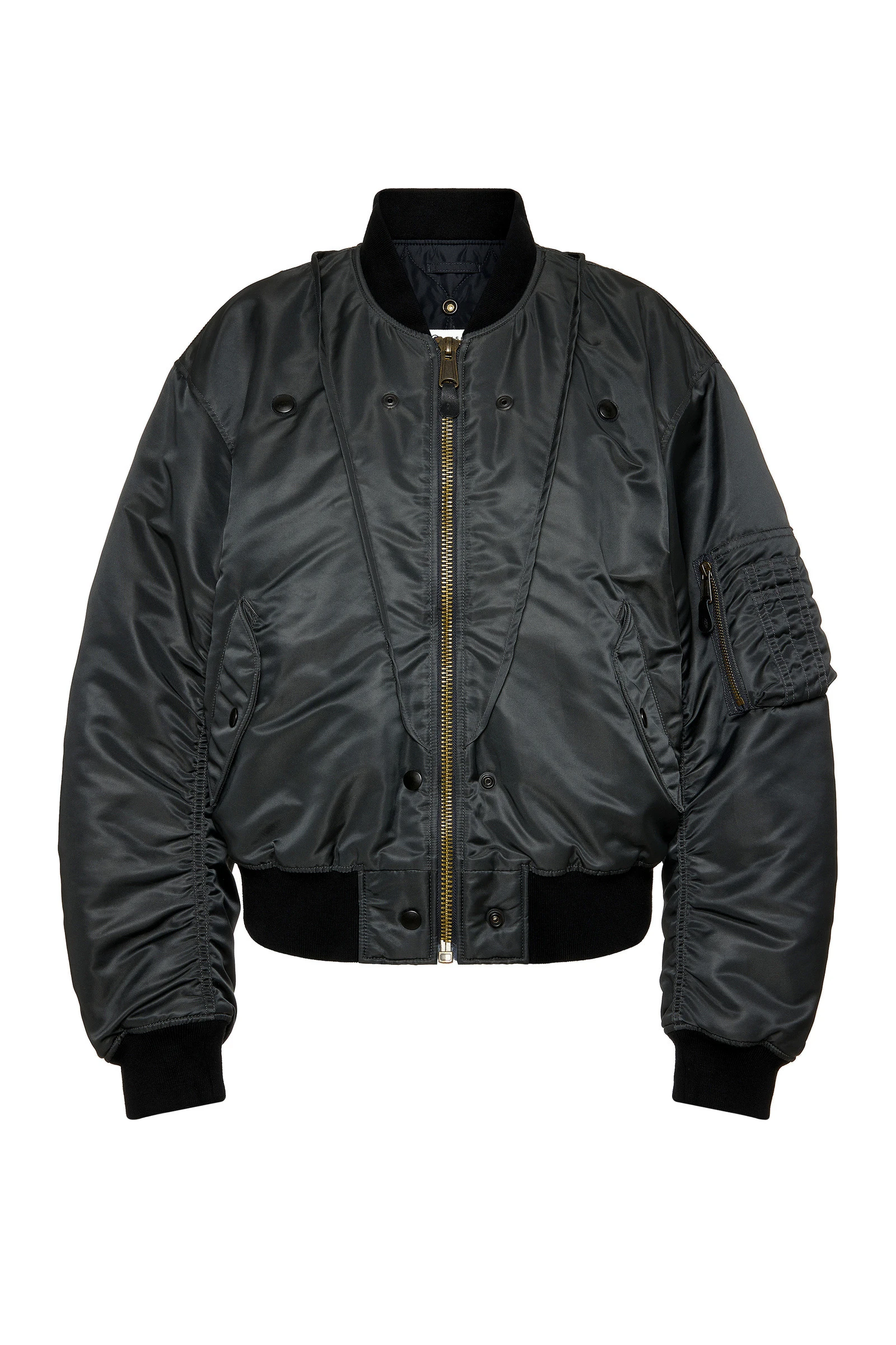 Maison Margiela Reversible Bomber Jacket in Dark Grey Maison Margiela Reversible Bomber Jacket in Dark Grey | Coveti