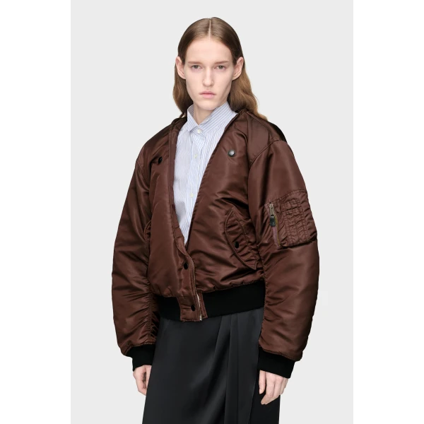 Maison Margiela Reversible Bomber Jacket in Tapenade | Jackets | Coveti