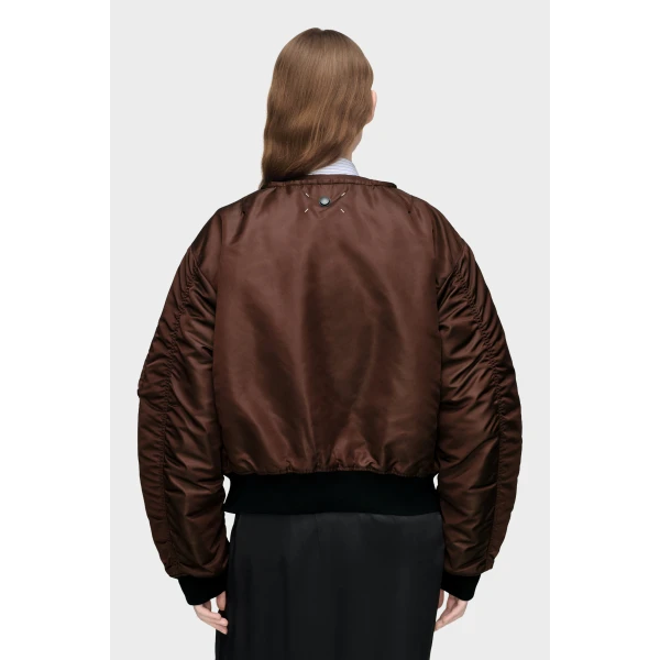 Maison Margiela Reversible Bomber Jacket in Tapenade | Jackets | Coveti