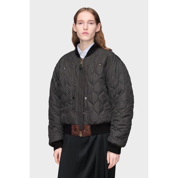 Maison Margiela Reversible Bomber Jacket in Tapenade | Jackets | Coveti