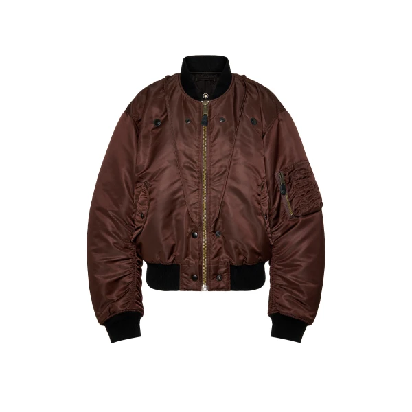 Maison Margiela Reversible Bomber Jacket in Tapenade | Coveti