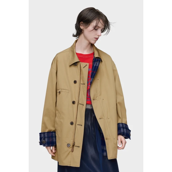 Maison Margiela Reversible Caban in Beige | Jackets | Coveti