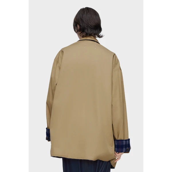 Maison Margiela Reversible Caban in Beige | Jackets | Coveti