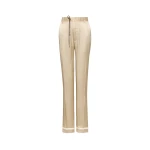 Maison Margiela Satin Drawstring Trousers in Pink Beige | Coveti