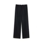 Maison Margiela Satin-Waist Virgin Wool Tuxedo Trousers in Black | Coveti