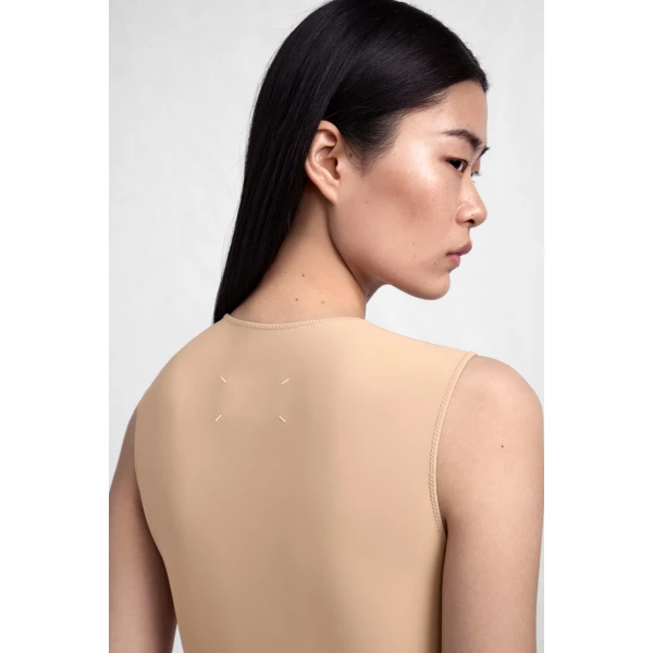 Maison Margiela Second Skin Sleeveless Bodysuit in Nude | Bodysuit | Coveti