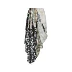 Maison Margiela Silk Floral Draped Skirt in Ivory | Coveti