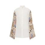 Maison Margiela Silk Floral Shirt in Ivory | Coveti