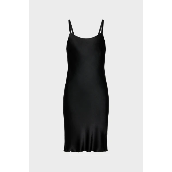 Maison Margiela Silk Slip Mini Dress in Black | Mini Dresses | Coveti