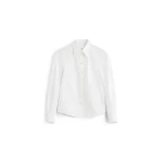 Maison Margiela Stockman Shoulder Cotton Shirt in White | Coveti