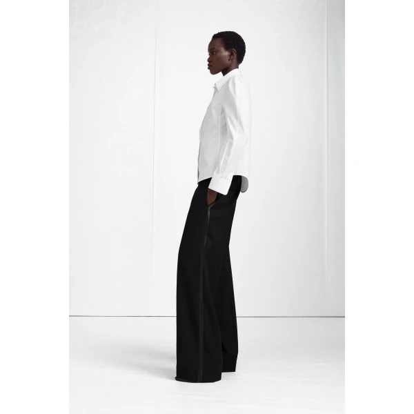Maison Margiela Stockman Shoulder Cotton Shirt in White | Shirts | Coveti