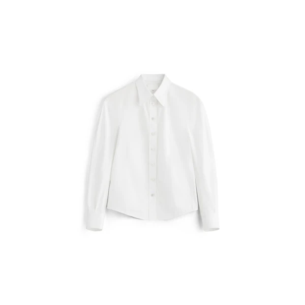 Stockman Shoulder Cotton Shirt in White