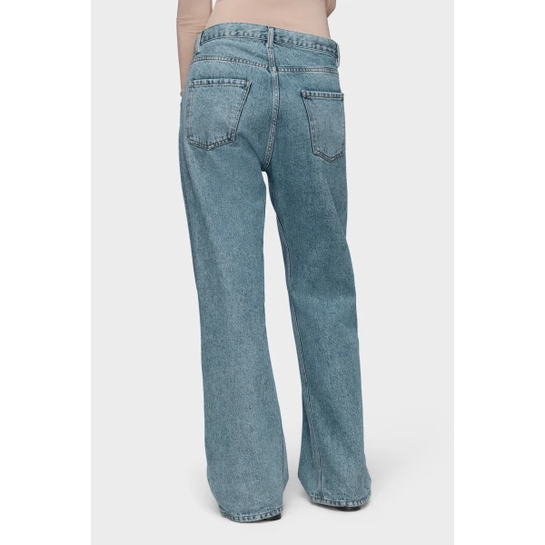 Maison Margiela Straight Jeans with Contrasted Pockets in Blue Jeans | Denim | Coveti