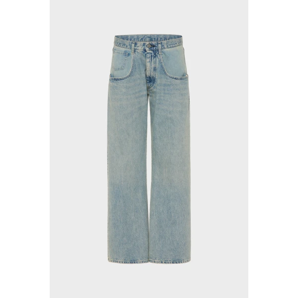 Maison Margiela Straight-Leg Jeans in Light Blue | Denim | Coveti