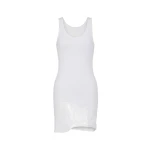 Maison Margiela Taped Rib Mini Dress in White | Coveti