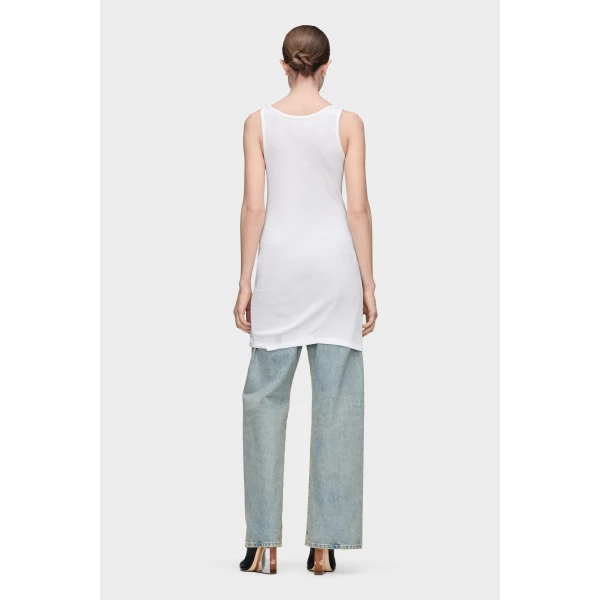 Maison Margiela Taped Rib Mini Dress in White | Mini Dresses | Coveti