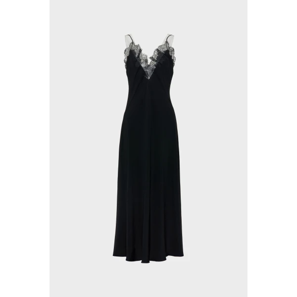 Maison Margiela Taped Slip Dress in Black | Midi Dresses | Coveti