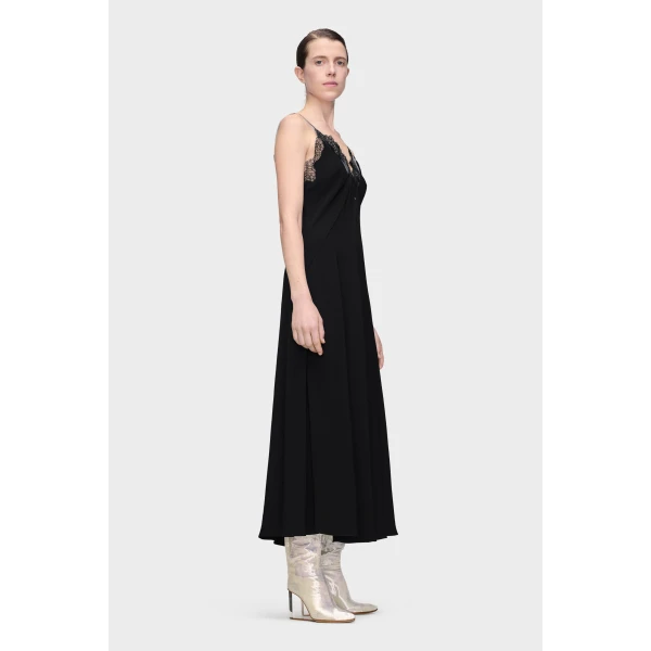 Maison Margiela Taped Slip Dress in Black | Midi Dresses | Coveti