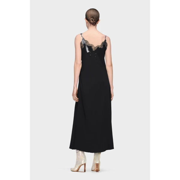 Maison Margiela Taped Slip Dress in Black | Midi Dresses | Coveti