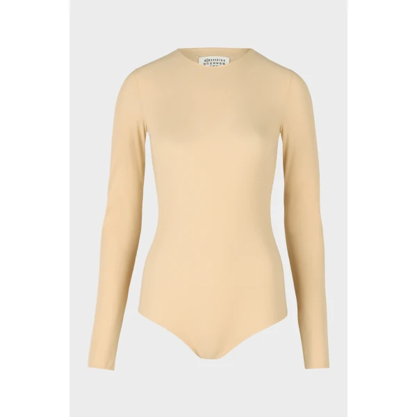 Maison Margiela Technical Jersey Bodysuit in Skin | Bodysuit | Coveti