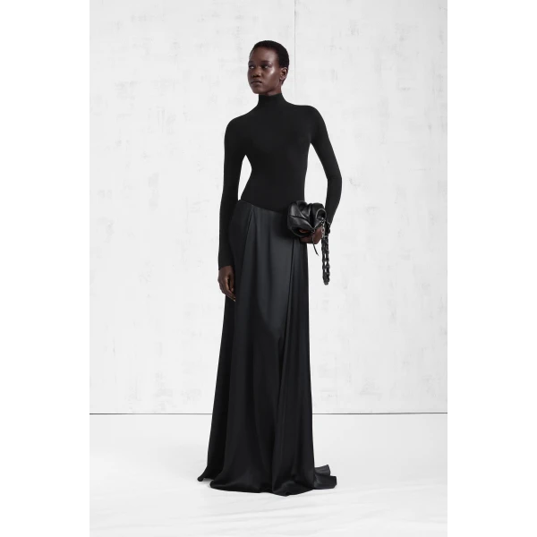 Maison Margiela Technical Jersey Turtleneck Bodysuit in Black | Bodysuit | Coveti