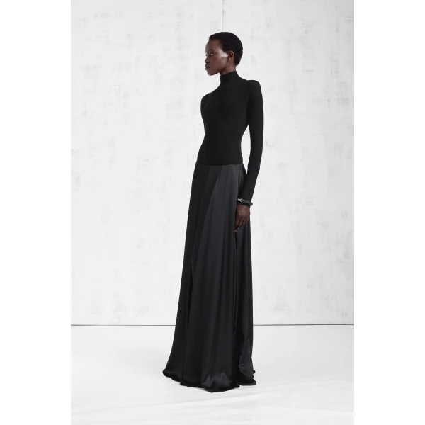 Maison Margiela Technical Jersey Turtleneck Bodysuit in Black | Bodysuit | Coveti