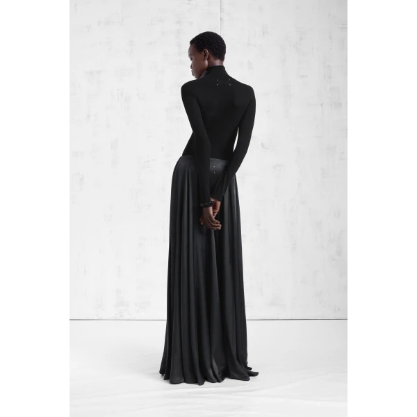 Maison Margiela Technical Jersey Turtleneck Bodysuit in Black | Bodysuit | Coveti