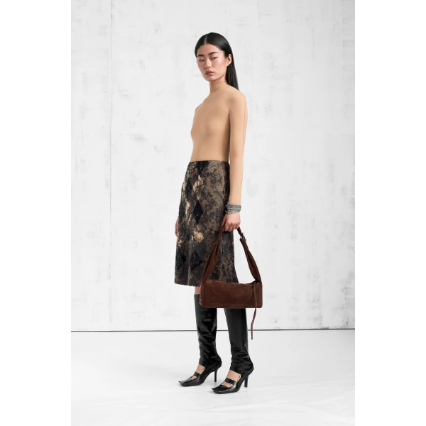 Maison Margiela Technical Jersey Turtleneck Bodysuit in Nude | Bodysuit | Coveti