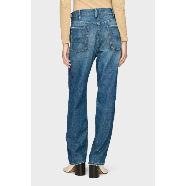 Maison Margiela Treated Denim Jeans in Blue Jeans | Denim | Coveti