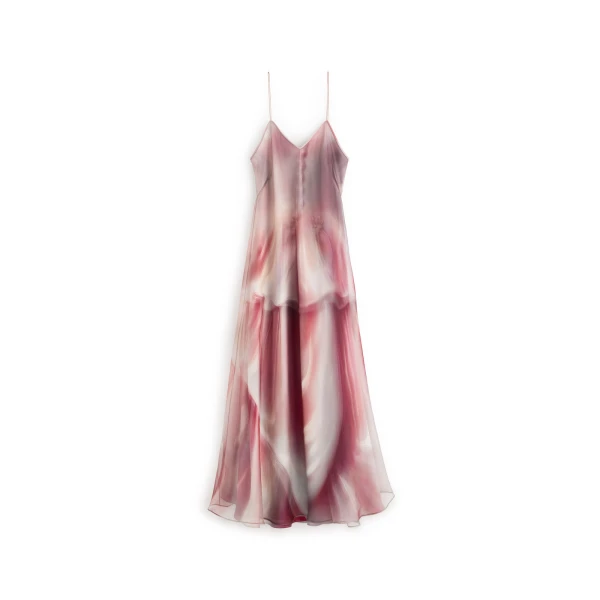 Trompe L'oeil Organza Slip Dress in Multicolour