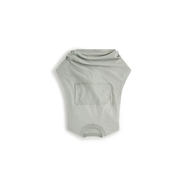 Maison Margiela Twisted Back Cotton Top in Sage Green | Coveti