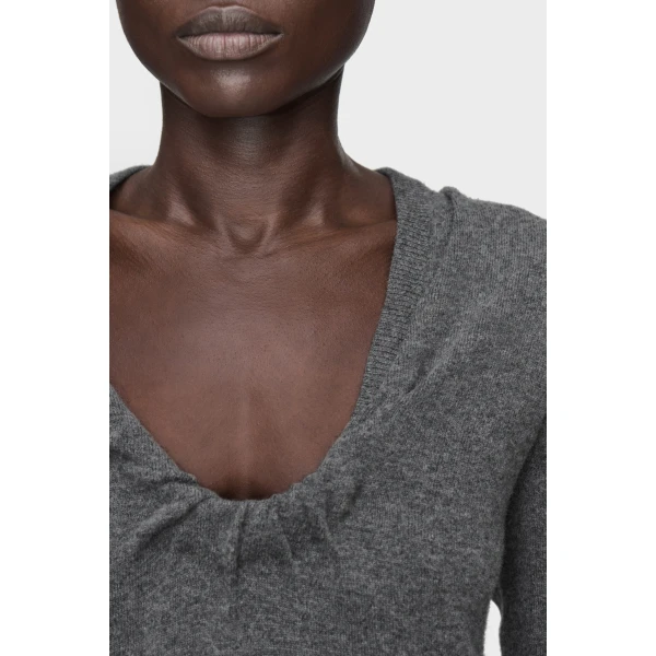 Maison Margiela Twisted Knit Crewneck Sweater in Grey | Sweaters | Coveti