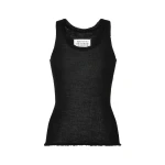 Maison Margiela Twisted Knit Tank Top in Black | Coveti