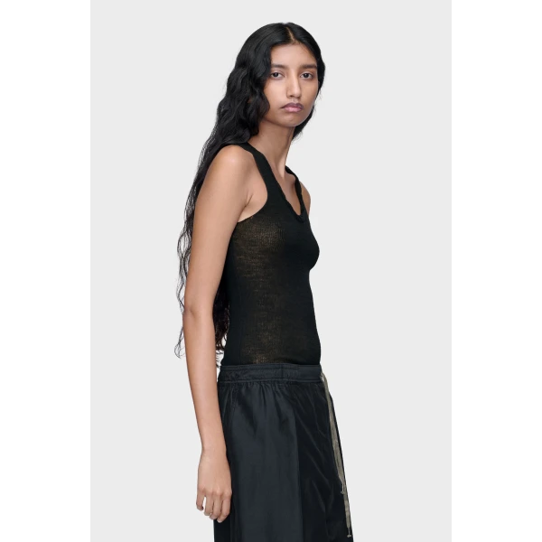 Maison Margiela Twisted Knit Tank Top in Black | Sleeveless | Coveti