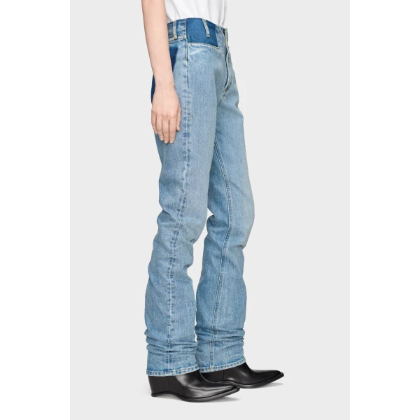 Maison Margiela Two-Tone Denim Trousers in Blue | Pants | Coveti